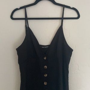 Midi Black Button Up Dress